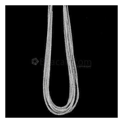 Medium Gray White Diamond Faceted Beads