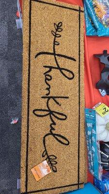 D' 50% off fall rugs like Thankful motif $12.99 = $6.49 CVS N Buffalo near Lake Mead M 11.20.23