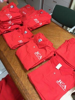 Embroidered polos for Joshua Christian Academy in Des Moines, IA.