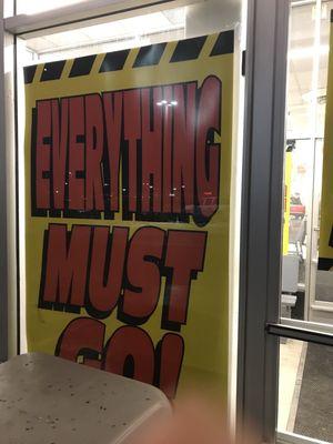 Everything must go