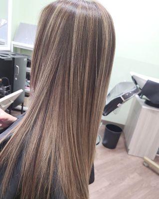 Balayage, Highlights and layer cutl