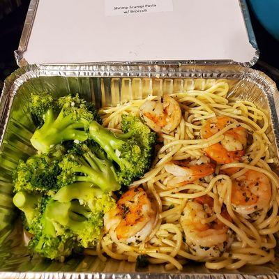 Shrimp Scampi Pasta w/ Broccoli