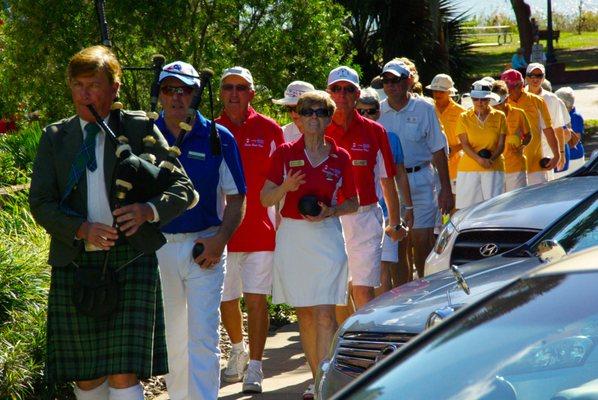 Annual Holiday Bowl Bagpipe Procession