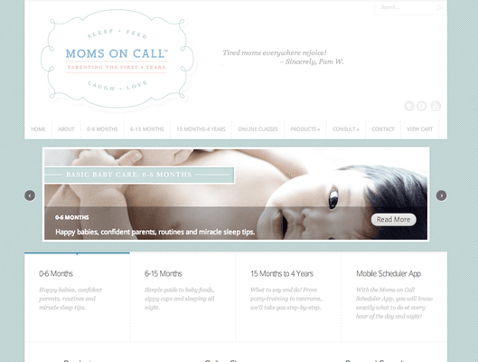 momsoncall.com | wordpress, ecommerce website for moms with small children