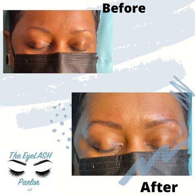 Brow wax and tint