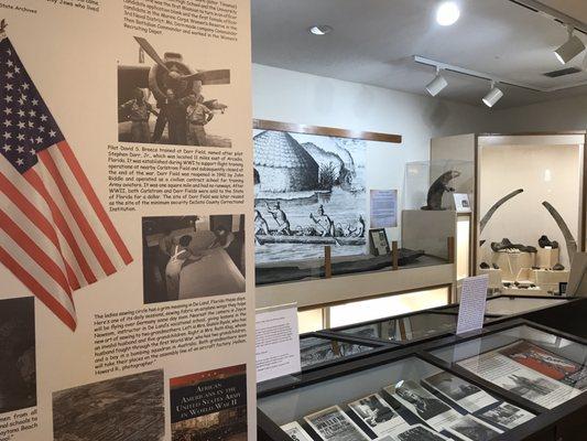 Entry area with an eclectic collection of exhibits.