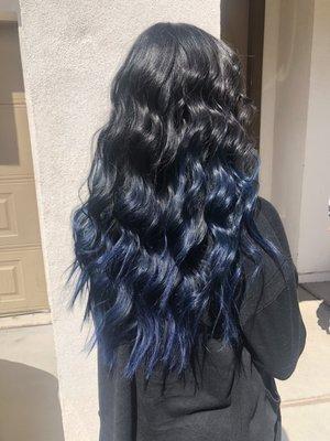 Blue balayage