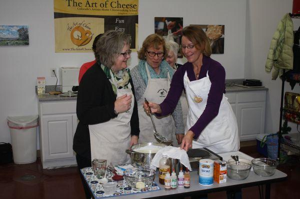 I loved making cheese with these fun-loving ladies!