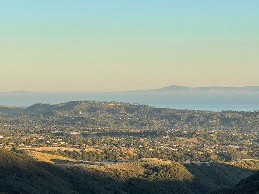 Gorgeous views of all of Santa Barbara and Goleta with the Channel Islands in the distance