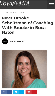 Coaching With Brooke written up in VoyageMia.