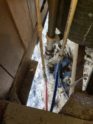 Repair and replacing plumbing for customer in Woodville, Tx