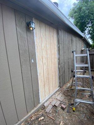 Unnecessary bedroom door made into a wall