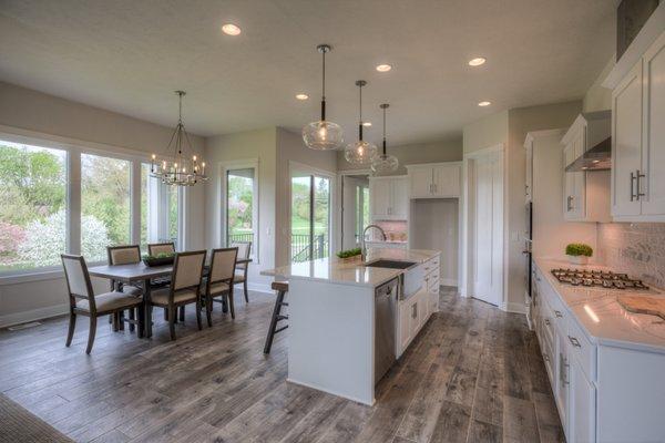 Eating area in kitchen. See more photos of our homes in our gallery at www.buildalandmark.com