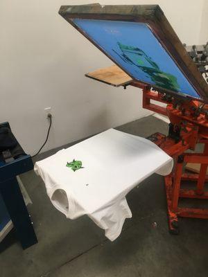 Screen printing left chest