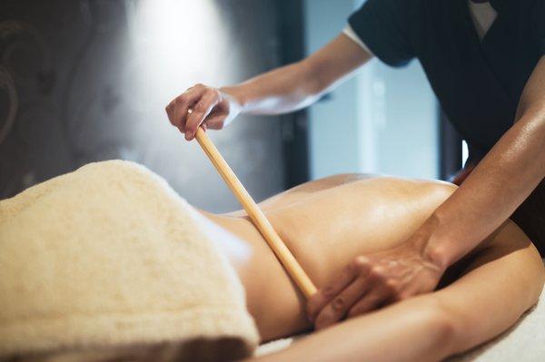 Bamboo massage is amazing! It feels so good that your muscles will be thanking you for weeks.