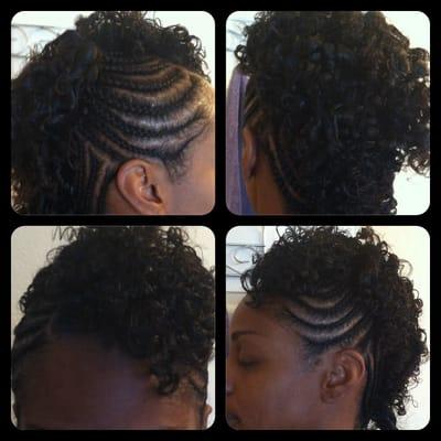 Braided curly Mohawk by Lezlee