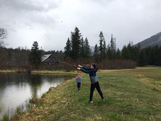 Fishing on the pond!