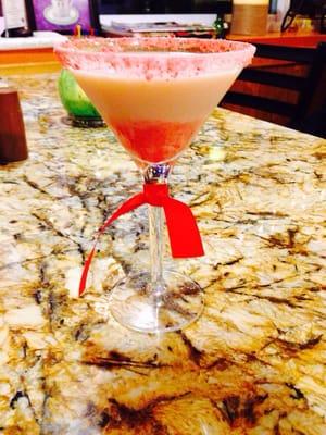 Candy cane martini