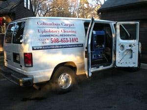 Columbus Carpet uses top-of-the-line HydraMaster steam cleaning systems.