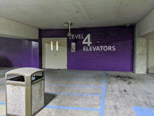 Elevators located in the middle