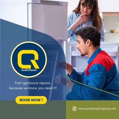 Look no further than Your Trusted Appliance Repair Service. 
Book now at www.qualityrepairsgroup.