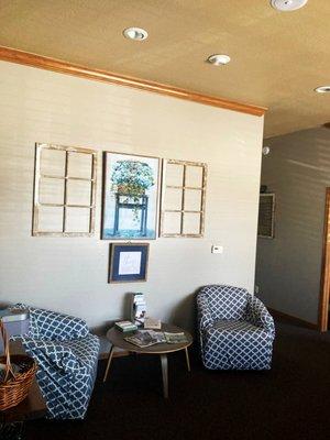 Waiting area inside wheatland acupuncture and massage