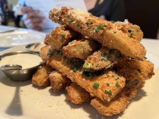 fried eggplant & zucchini