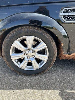 The only picture I have of the truck showing a very small area of dirt caked on. It was everywhere!