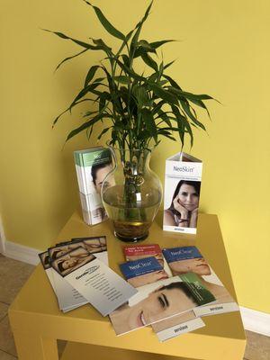 Pamphlets available with information on skin care