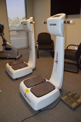 Vibration plates that will be used after a session.