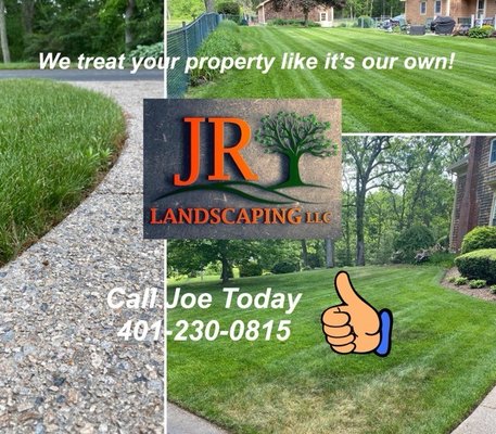 Lawn care and landscaping services.