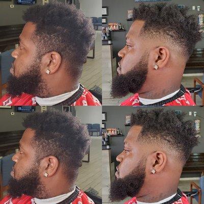 Mid Bald Fade with Beard Trim