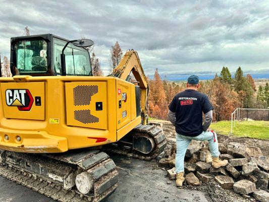 Demolition service at a fire restoration project.