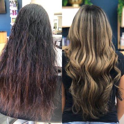 Color correction balayage