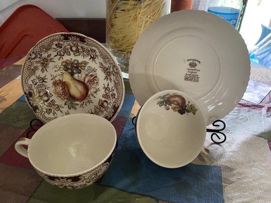 These are the antique dishes from England