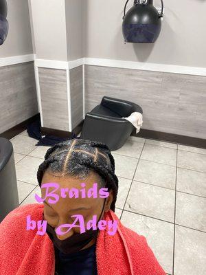 Jumbo knotless box braids