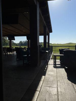 The restaurant patio