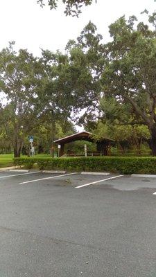 Pavilion has 10 picnic tables, lots of space