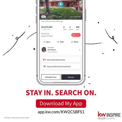 Now you can browse the MLS while on the go! Download my KW App at app.kw.com/KW2CSBFS1