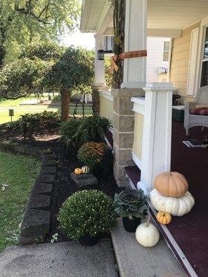 Porch decorated