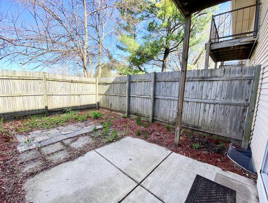 Private outdoor spaces at Pinehurst Townhomes in Grand Ledge, MI