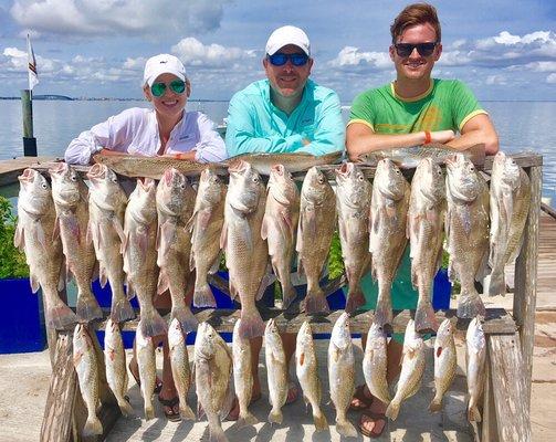 Limits of black drum and speckled trout...Great Day!!