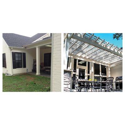 Back patio remodel - Before & After