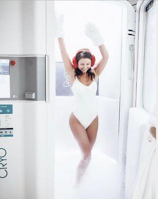 Our clients LOVE our Arctic whole body cryotherapy machine--they dance and sing the 3 minutes!!