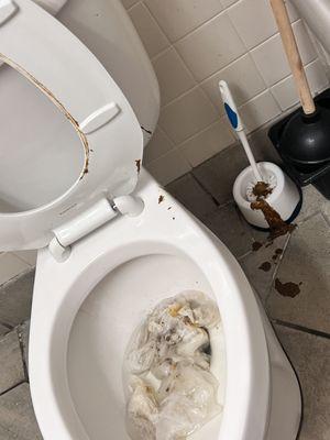 Went in today and this is how bathroom looked. Disgusting!