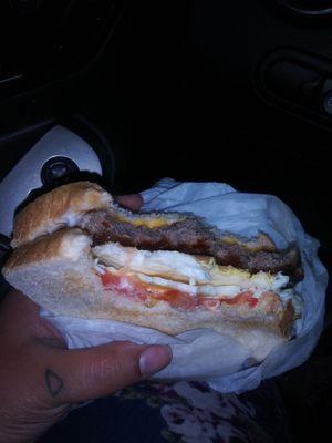 Breakfast sandwich at almost 4 am. They have my vote for sure