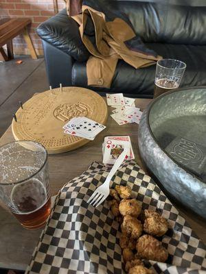 Cribbage , bites and beer