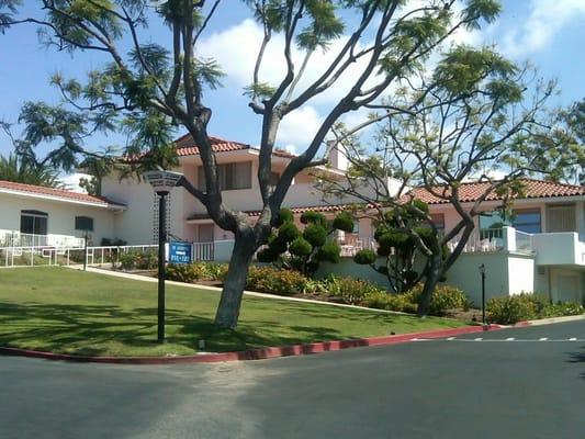 The grounds and one of the housing and administrative buildings.