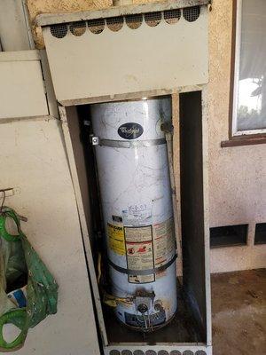 water heater 50 gallon up to code