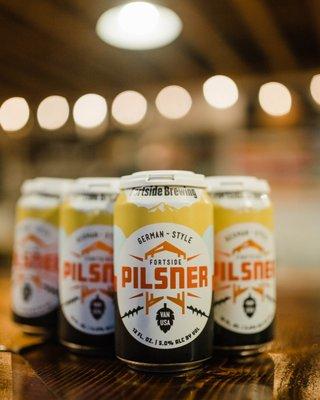 Pilsner sixer available to-go